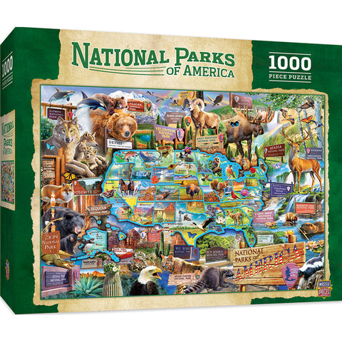 MASTERPIECES 1000-PIECE National Parks - Map