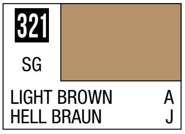 MR HOBBY 10ml Lacquer Based Semi-Gloss Light Brown