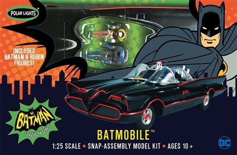 POLAR LIGHTS  1/25 Classic 1966 Batmobile w/Batman & Robin Figures (Snap)