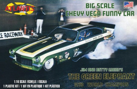 ATLANTIS 1/16 Green Elephant Chevy Vega Funny Car