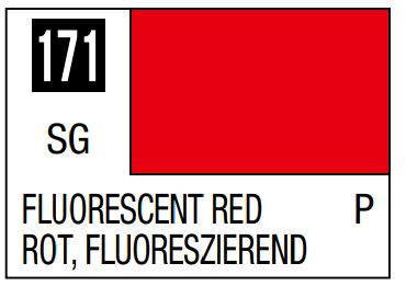 10ml Lacquer Based Gloss Fluorescent Red