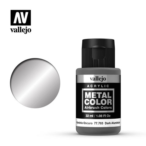 VALLEJO 	32ml Bottle Dark Aluminum Metal Color