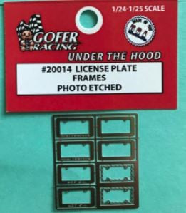 GOFER 1/24-1/25 Photo-Etch License Plate Frames (4 different)