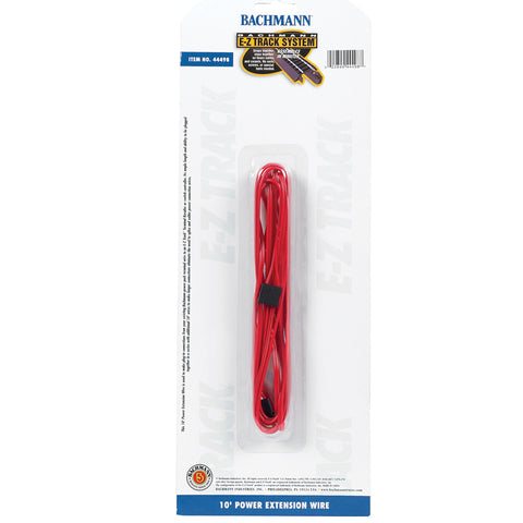 BACHMANN HO Terminal Extension Wire - E-Z Track(R) -- 10' Long (red)