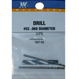 WALTHERS Drill Bit - pkg(2) -- #53 - .060" Diameter