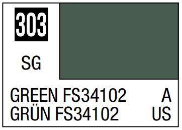 10ml Lacquer Based Semi-Gloss Green FS34102