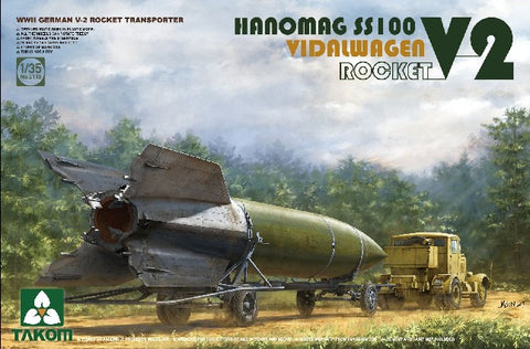 TAKOM 1/35 WWII German V2 Vidalwagen Hanomag SS100 Rocket Transporter