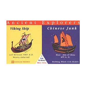 GLENCOE Ancient Explorers: 1/240 Viking & 1/72 Chinese Junk Ships