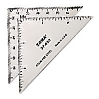 ZONA 3" Stainless Steel Triangle Ruler (.022 Thick)