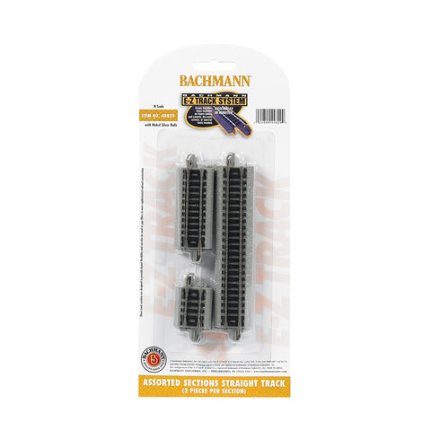 BACHMANN N Assorted Straight Short Sections Nickel Silver Track