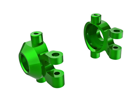 TRAXXAS TRX-4M Steering blocks, 6061-T6 aluminum (green-anodized) (left & right)
