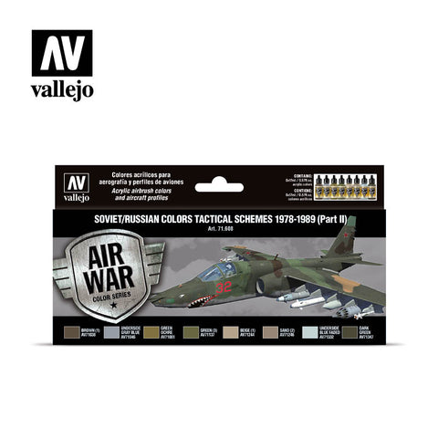 VALLEJO 	17ml Bottle Soviet/Russian Tactical Schemes 1978-1989 Part II Model Air War Paint Set (8 Colors)