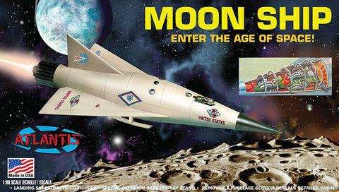 ATLANTIS 1/96 Moonship Spacecraft Plastic Model Kit, Skill Level 2