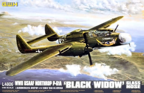 LION ROAR 1/48 WWII USAAF P61A Black Widow Glass Nose Aircraft