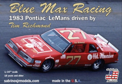 SALVINOS JR MODELS 1/24  Blue Max Racing Tim Richmond #27 Pontiac LeMans 1983 Pocono 500 Winner Race Car
