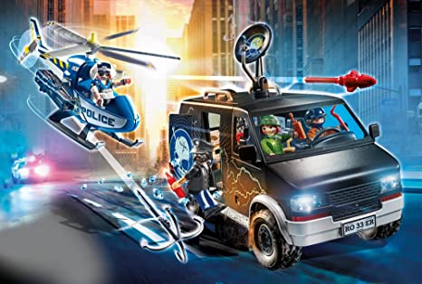 PLAYMOBIL Helicopter Pursuit/Van