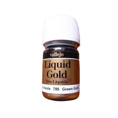VALLEJO 35ml Bottle Metallic Liquid Green Gold Model Color