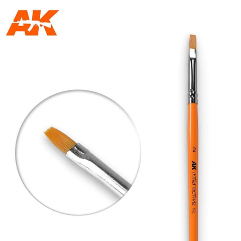 AKI 2 Size Synthetic Flat Brush