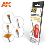 AKI Survival Weathering Brushes Set (5 different)