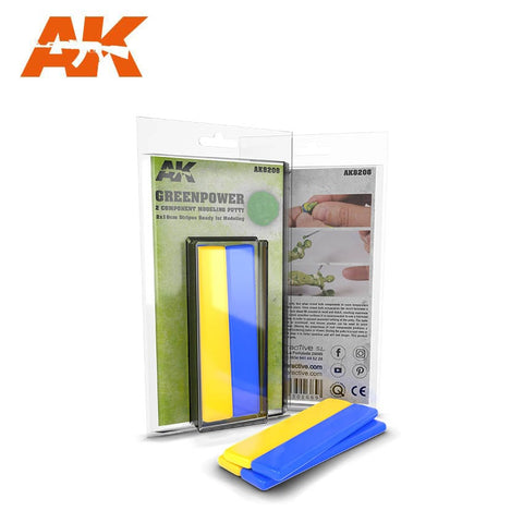 AKI  Greenpower 2-Component Modeling Putty 10cm strips (2)