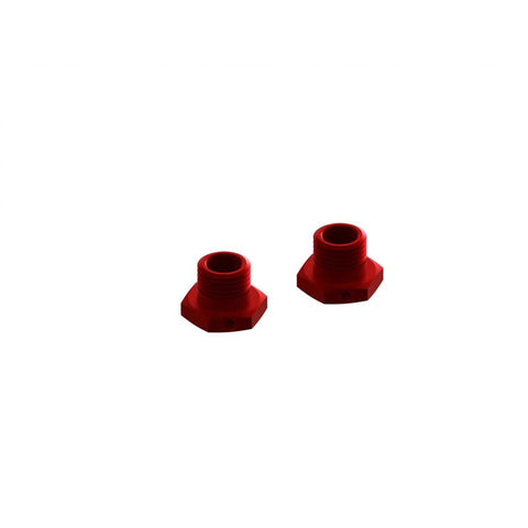 ARRMA ALUMINUM WHEEL HEX 17mm (14.6mm THICK, RED) (2pcs)