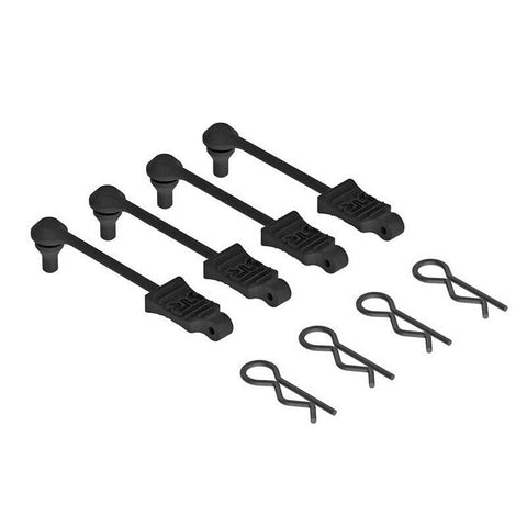 ARRMA BODY CLIP RETAINERS 1/10 SCALE (BLACK, 4pcs)