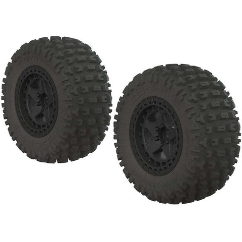 ARRMA DBOOTS 'FORTRESS SC' TIRE SET GLUED (Black) (2pcs)