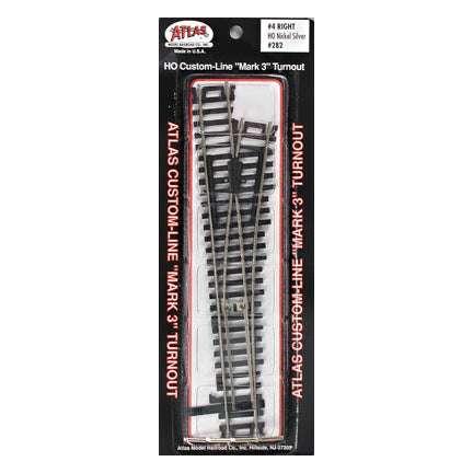 HO RIGHT TURNOUT CODE 100 HO SCALE