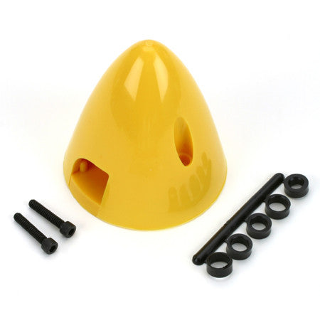 DUBRO 4PIN SPINNER: 1-1/2", YELLOW