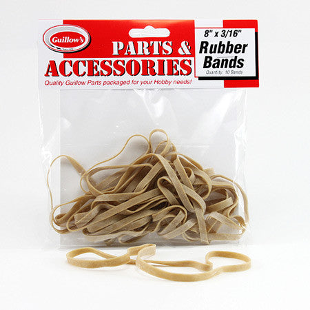 GUILLOWS 8" X 3/16 RUBBERBANDS