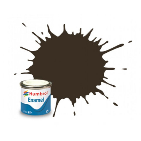 HUMBROL 14ml. Enamel Gloss Service Brown
