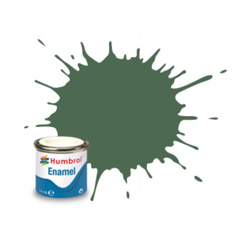 HUMBROL 14ml. Enamel Matte Uniform Green