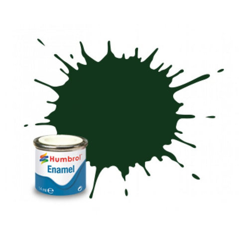 HUMBROL 14ml. Enamel Satin Chrome Green
