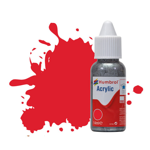 HUMBROL 14ml Acrylic Red Gloss