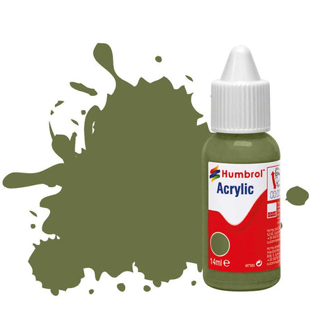 HUMBROL 14ml Acrylic Grass Green Matt