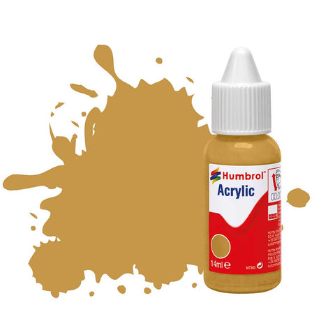 HUMBROL 14ml Acrylic Desert Yellow