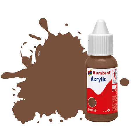 HUMBROL 14ml Acrylic Chocolate Matt