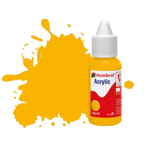 HUMBROL 14ml Acrylic Insignia Yellow Matt