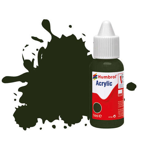 HUMBROL 14ml Acrylic Dark Green Satin