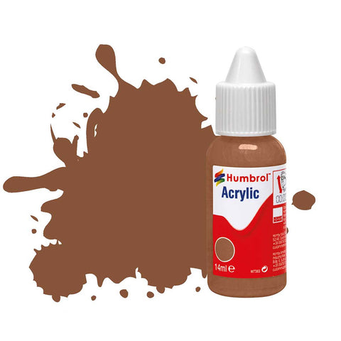 HUMBROL 14ml Acrylic Brown Matt