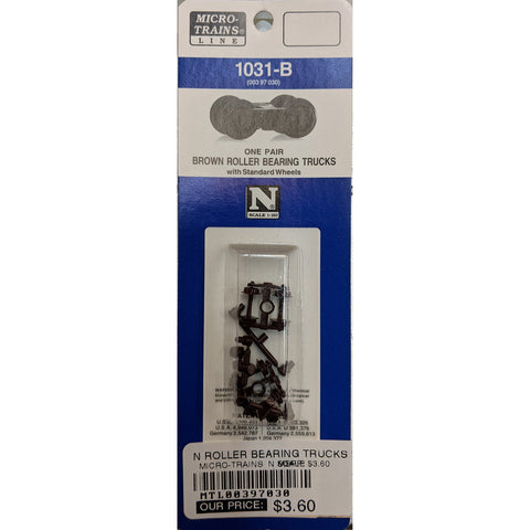 MICRO TRAINS N Roller Bearing Trucks Brown