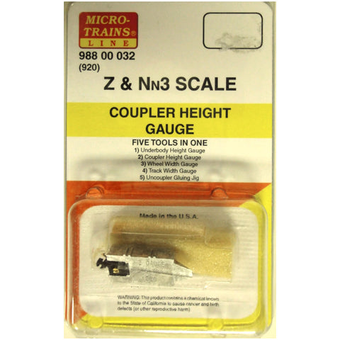 Z COUPLER HEIGHT GAUGE N SCALE