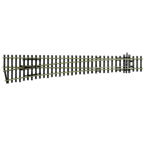 PECO HO Code 100 Track Insulfrog Large Radius Turnout Left Hand
