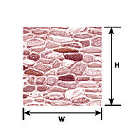 ABS SHEET O SCALE FIELD STONE