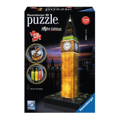 3D-PUZZLES Big Ben NIGHT PUZZLE