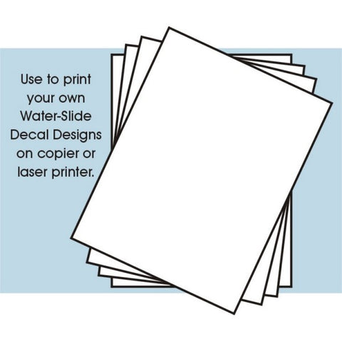 STEVENS 8-1/2"x11" White Decal Paper (4/pk) (for laser printer or copier)