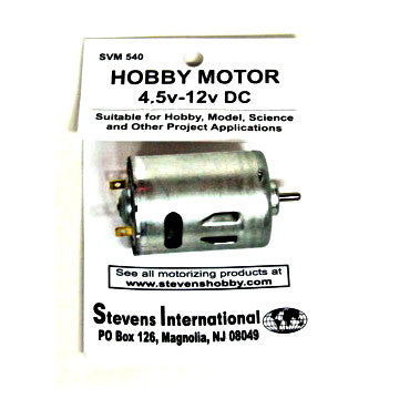 STEVENS 	4.5 to 12v DC Small Electric Motor (Round Can) (for high endurance)