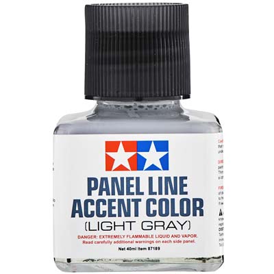 TAMIYA Light Gray Panel Line Accent Color (40ml Bottle)