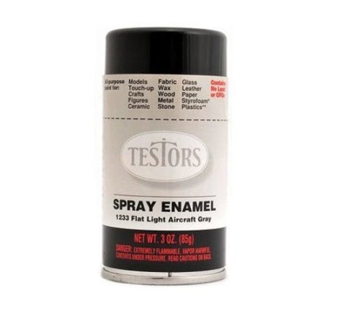 TESTORS 3oz. Spray Finishing Enamel Flat Light Aircraft Grey