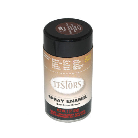 TESTORS 3oz. Spray Finishing Enamel Gloss Brown